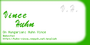 vince huhn business card